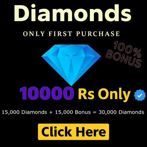 Top  Up 15,000 Diamond + 15,000 Bonus = 30,000 Diamonds